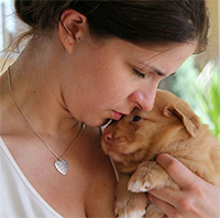 Verena Habenschuss mit Nova Scotia Duck Tolling Retriever